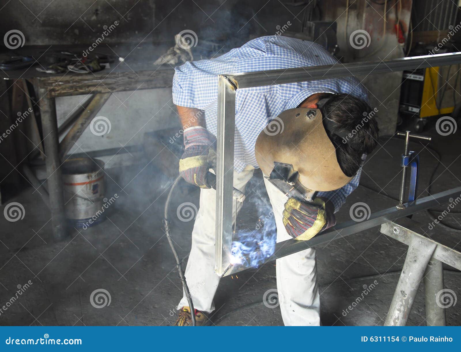 A mechanic welder stock photo. Image of weld, industrial 6311154