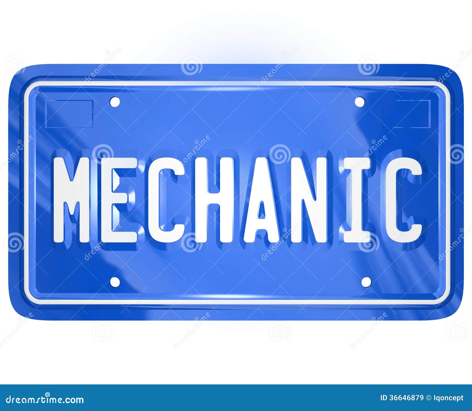 mechanic word vanity license plate auto repair shop garage