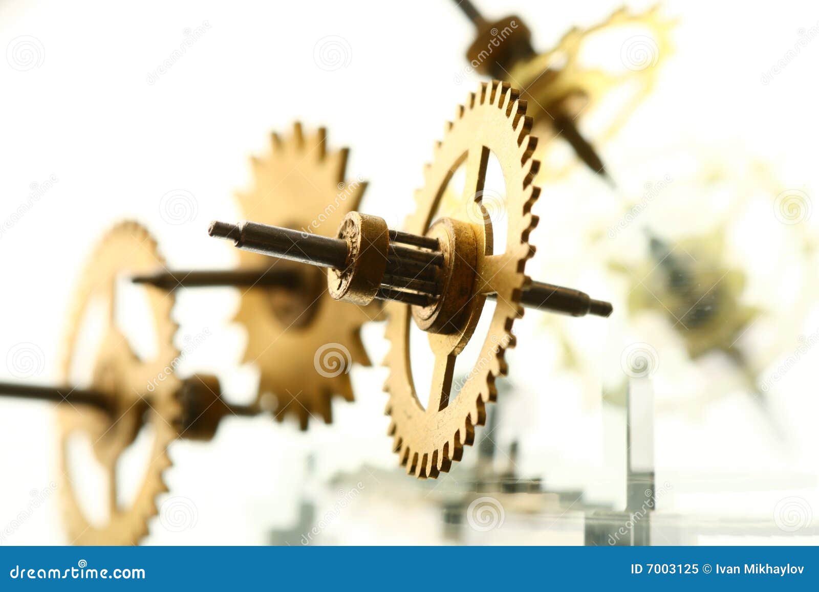 Mechanical clock gear stock image. Image of metal, mechanical 7003125