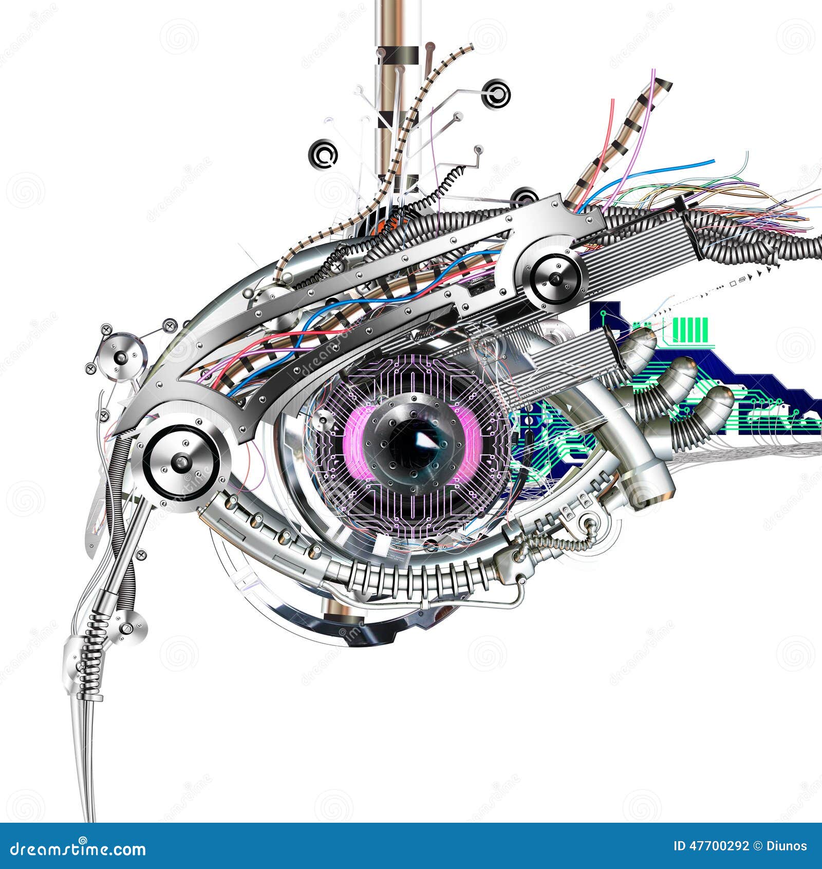 Mechanical eye stock illustration. Image of eyebrow, color 47700292