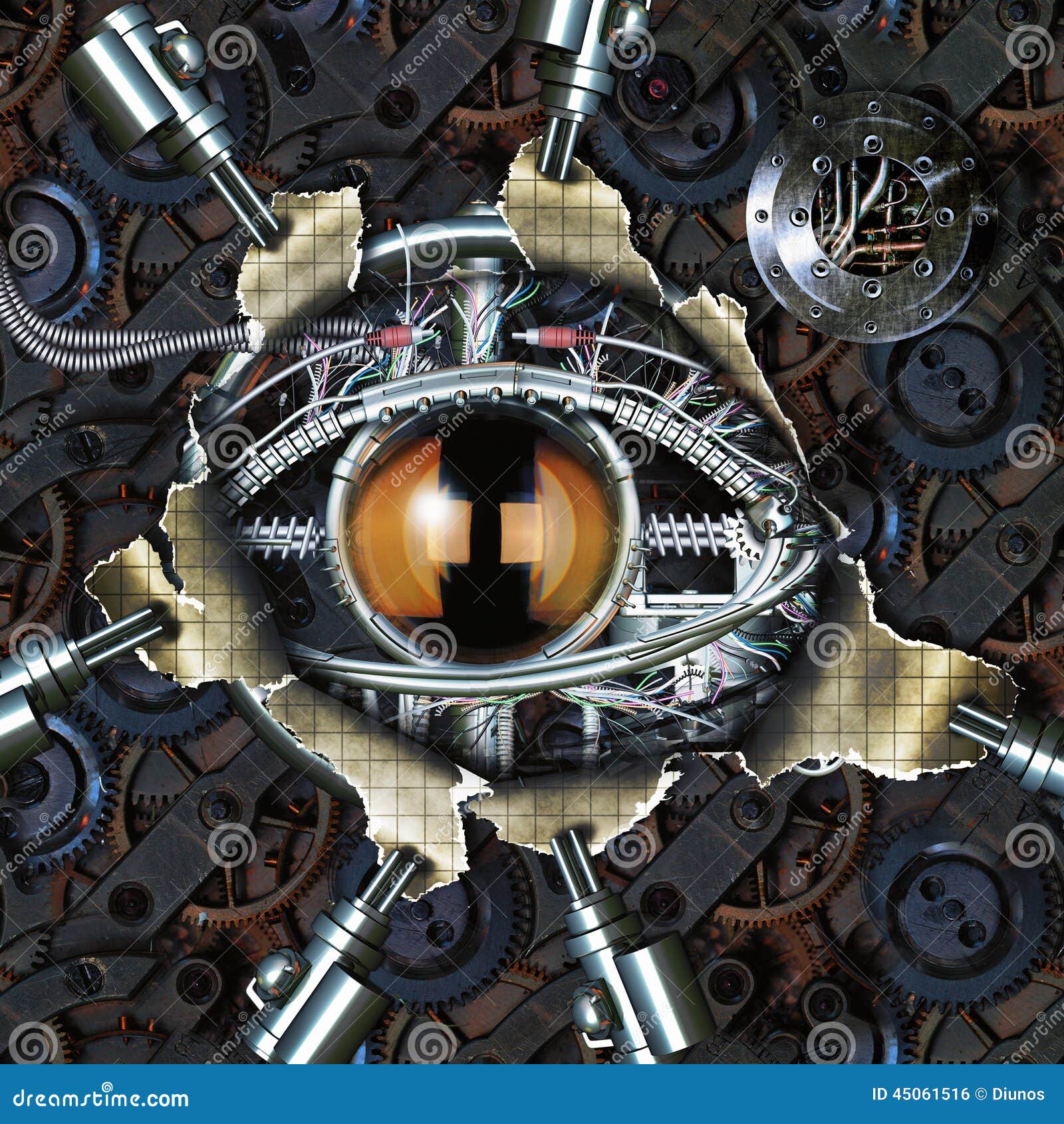 Mechanical eye stock photo. Image of optics, sight, lens 45061516