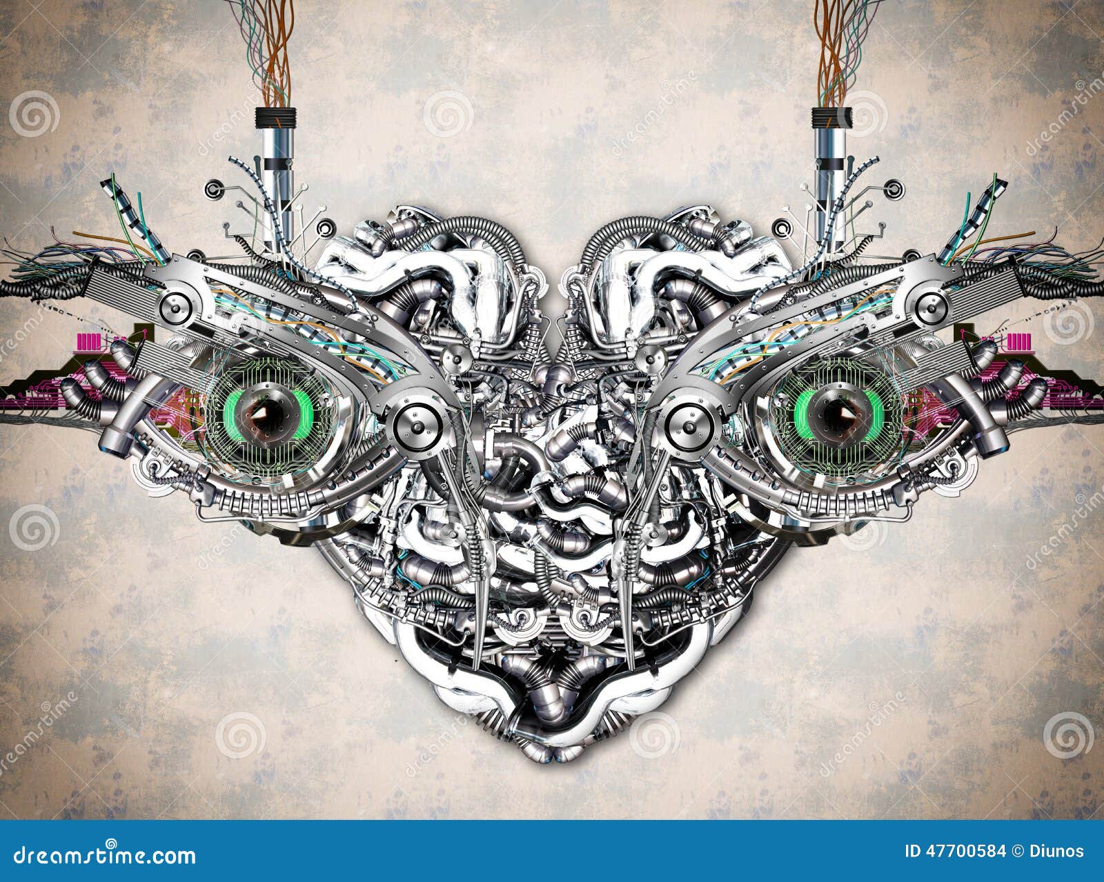 Mechanical eyes stock illustration. Illustration of sight 47700584