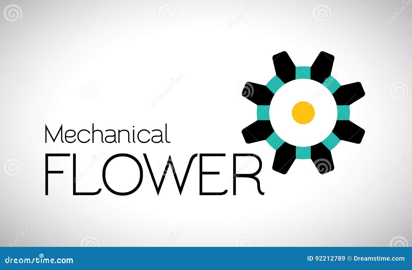 mechanical flower logo