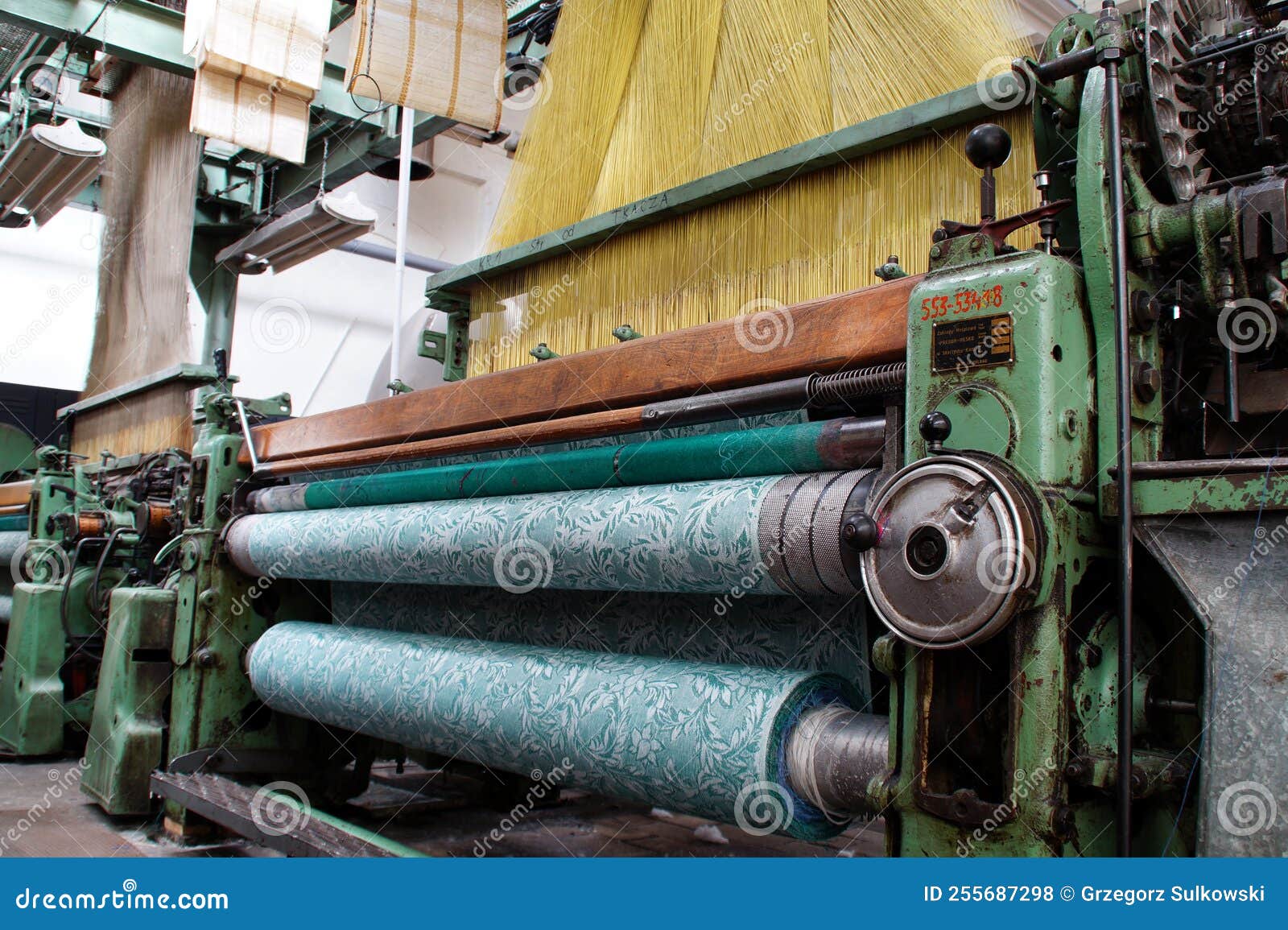 Mechanical jacquard loom stock photo. Image of linen 255687298