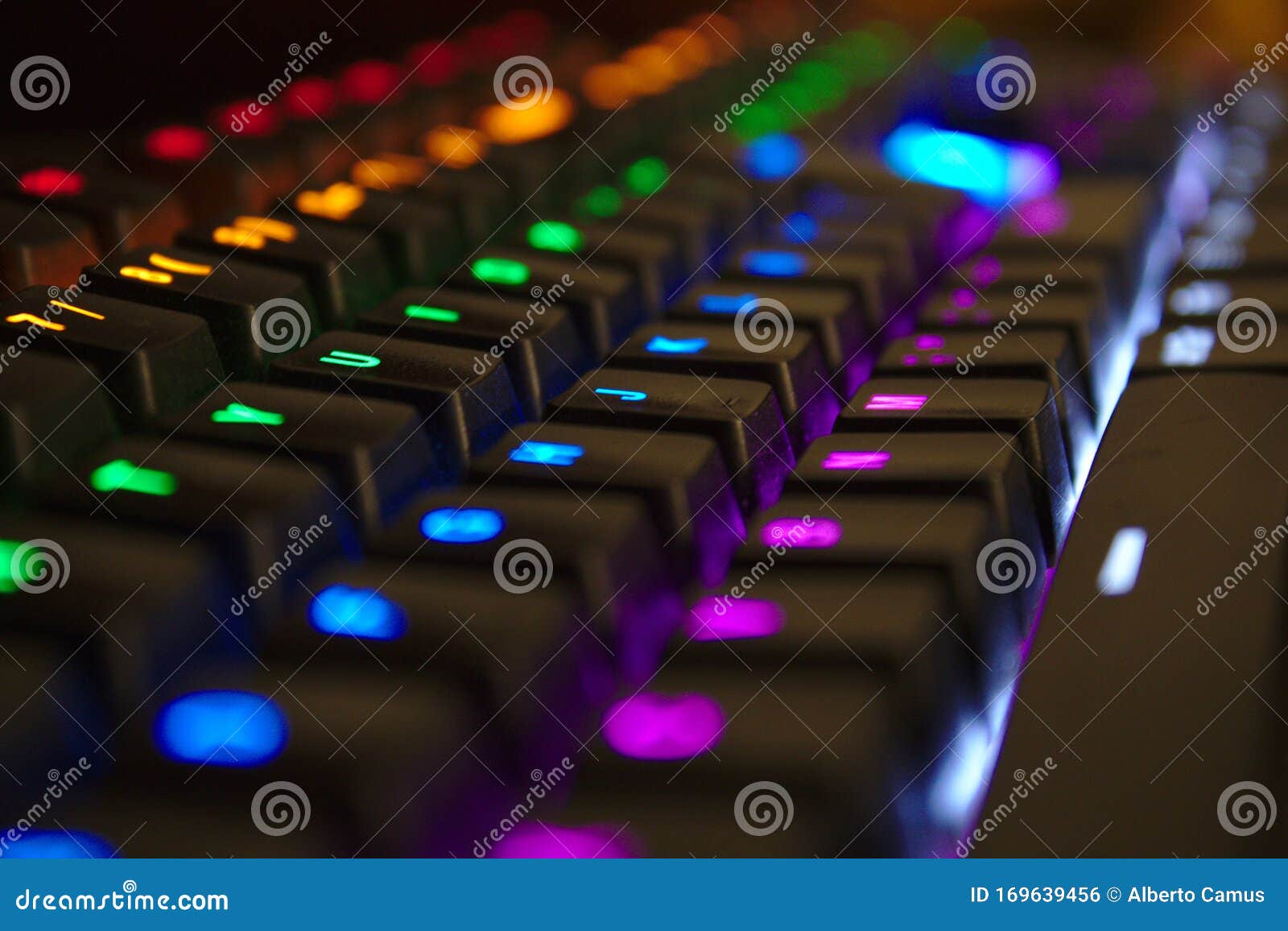 mechanical keyboard illuminated with led lights