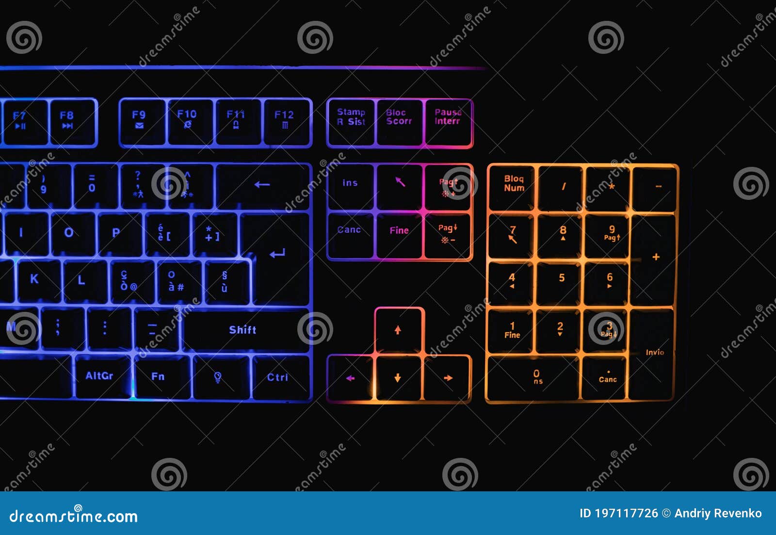 Mechanical Keyboard with Leds and Mouse Stock Photo Image of
