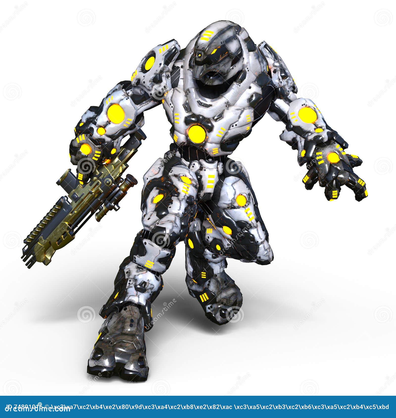 Mechanical monster stock illustration. Illustration of robot 74891016