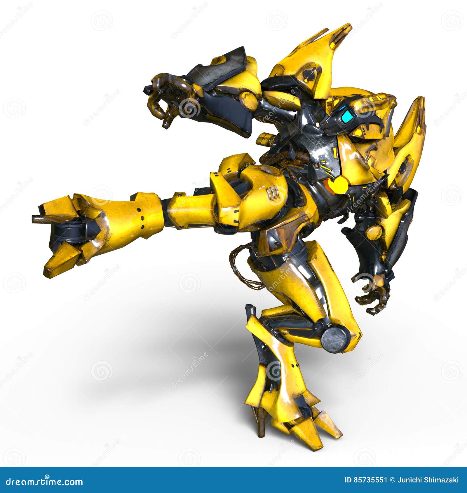 Mechanical monster stock illustration. Illustration of weapon 85735551