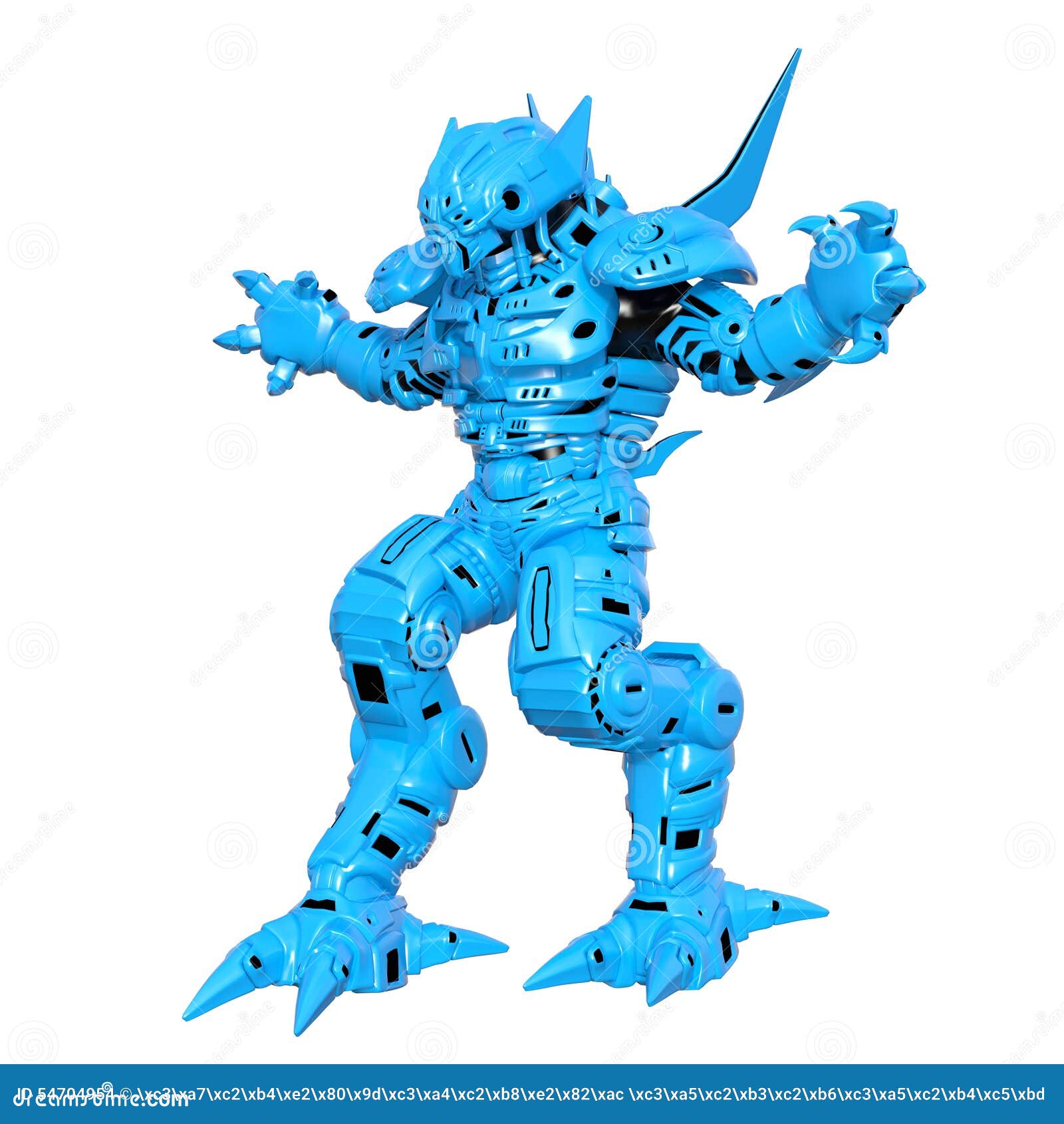 Mechanical monster stock illustration. Illustration of metallic 54704954