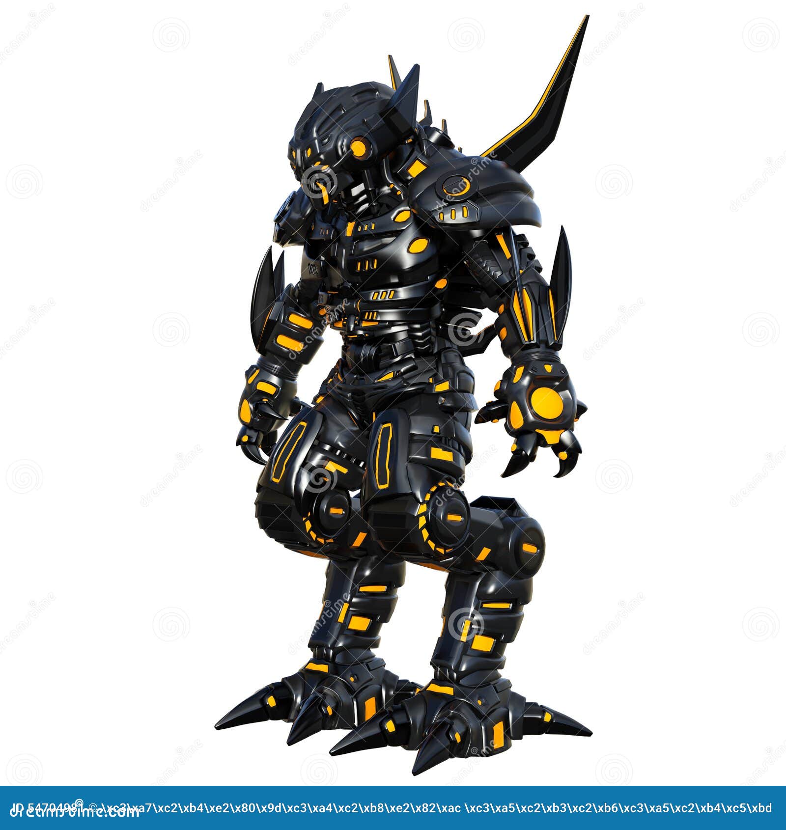 Mechanical monster stock illustration. Illustration of tusk 54704981