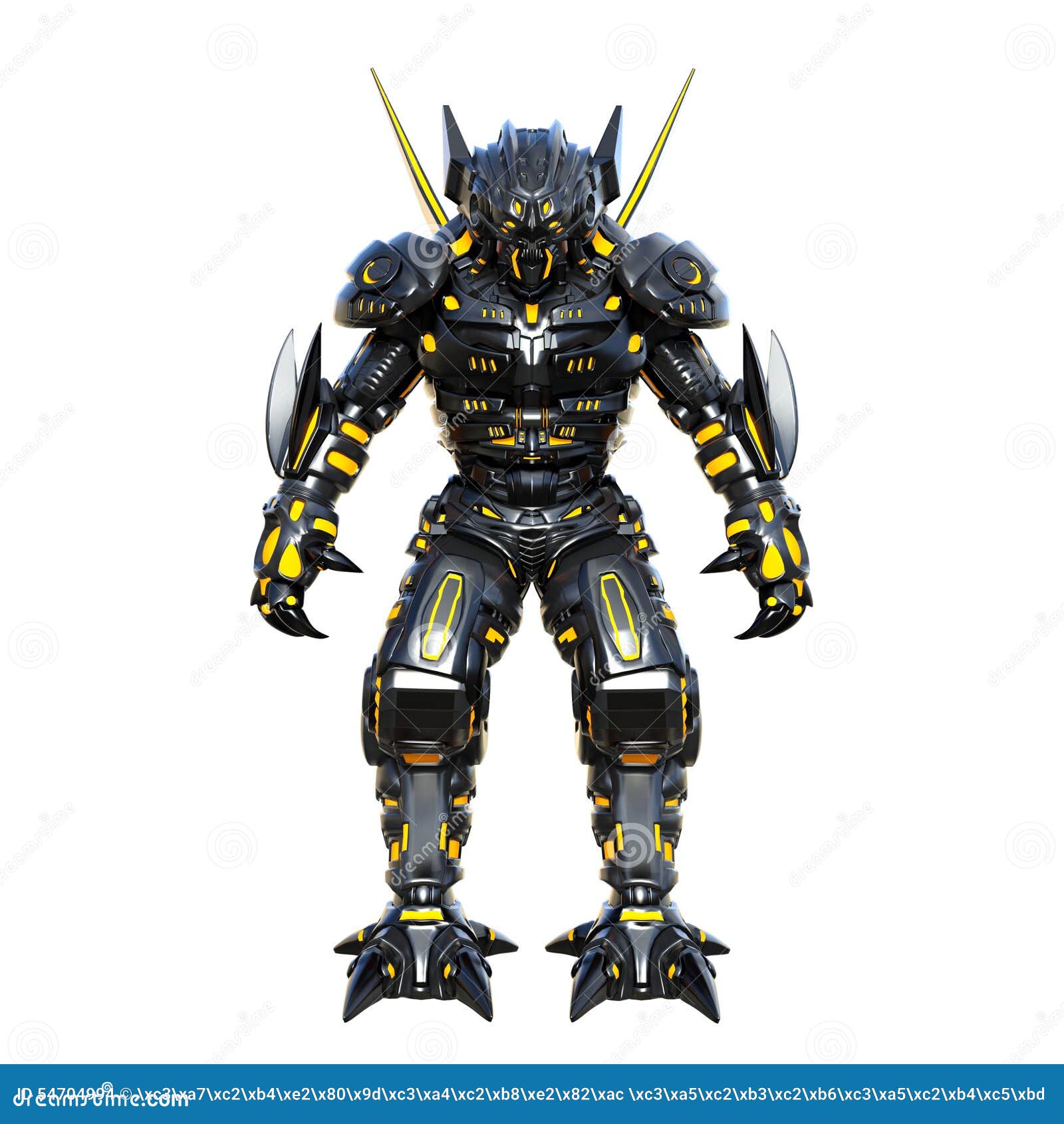 Mechanical monster stock illustration. Illustration of tusk 54704994