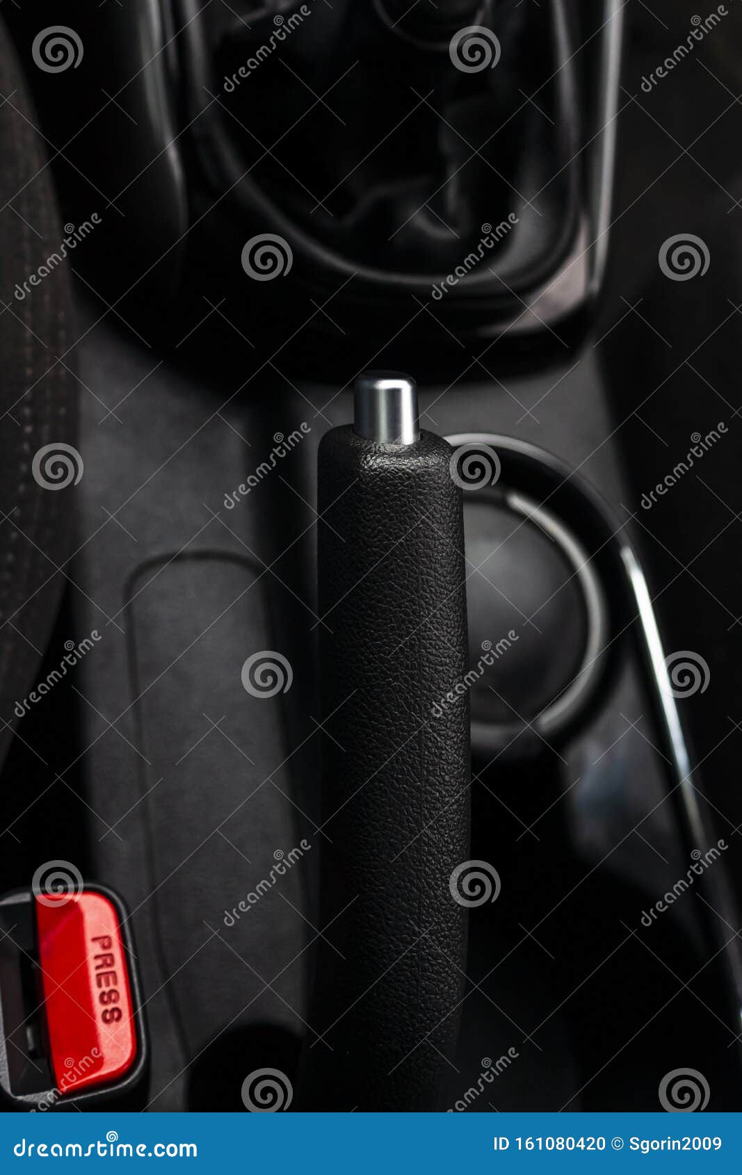 Mechanical Parking Brake Handle in Car Stock Photo Image of mechanism