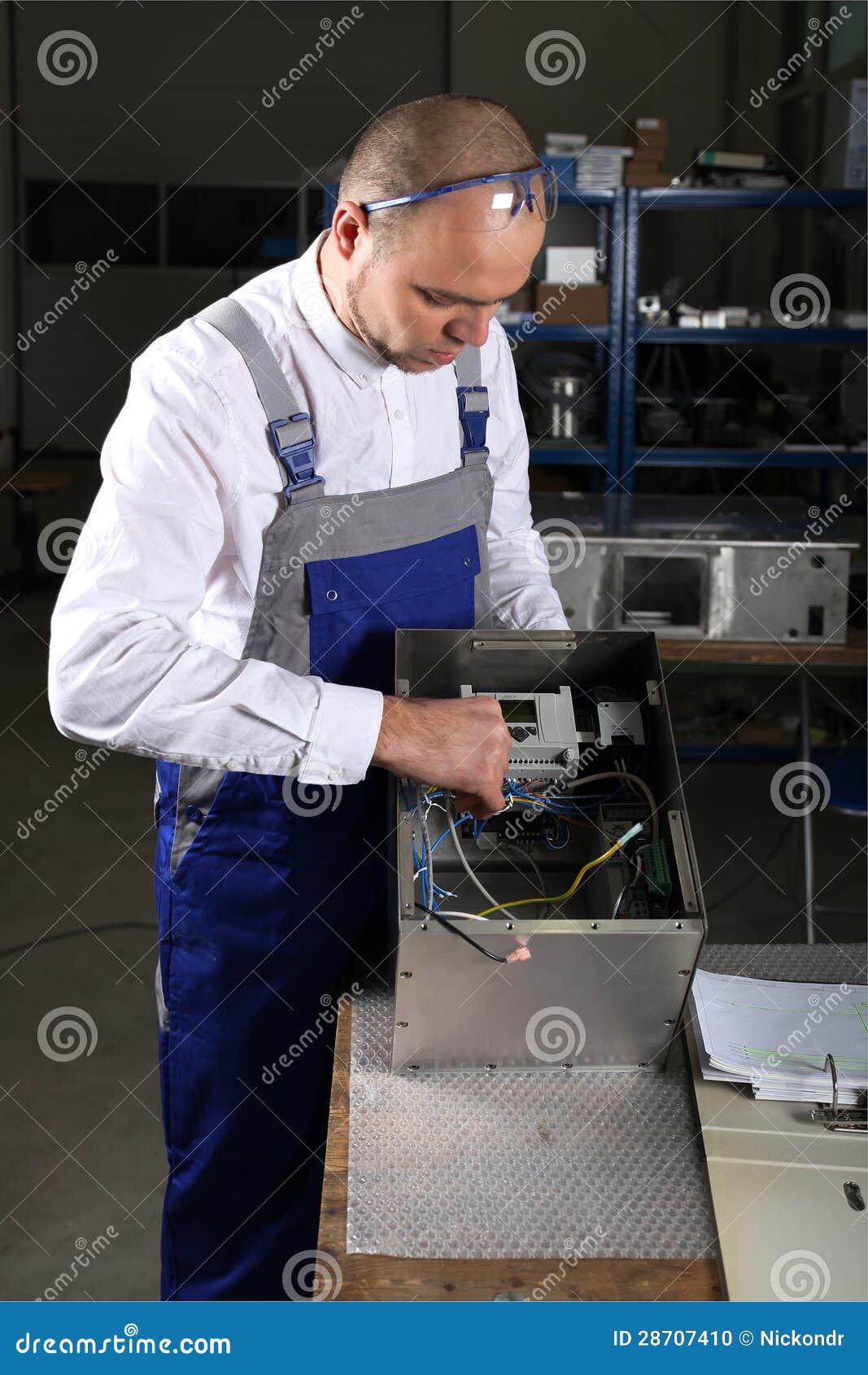 Mechanical Technician At Work Stock Photo - Image of machine