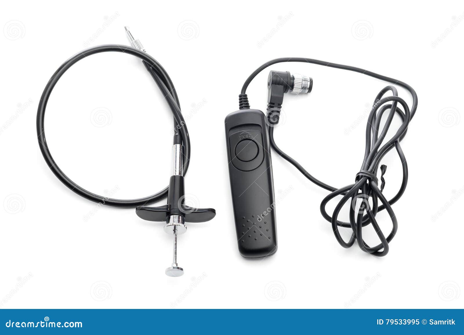 Mechanical Vintage Shutter Release Cable and Shutter Release Cab Stock