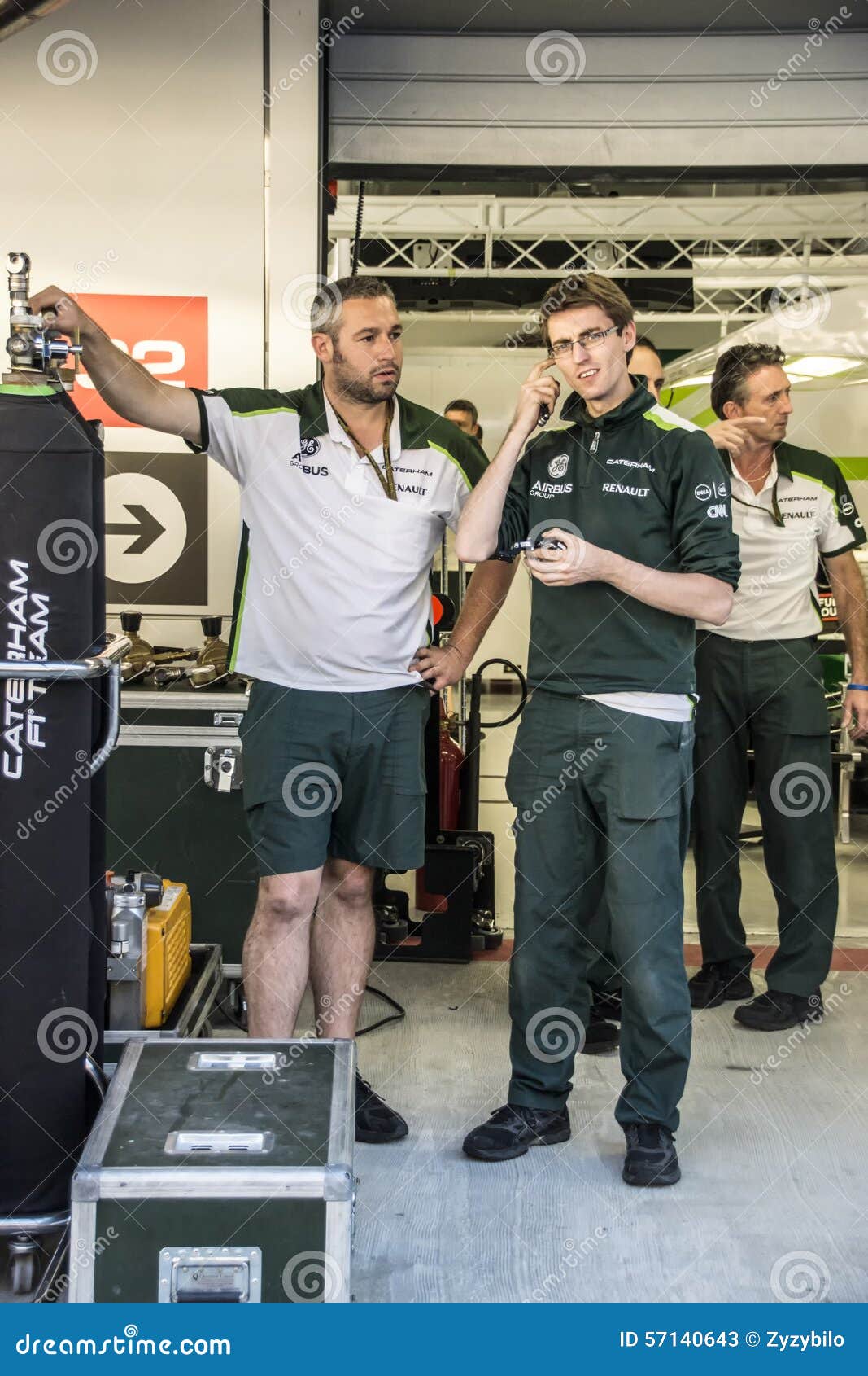 Mechanics Caterham F1 Team. Editorial Stock Photo - Image of machine ...