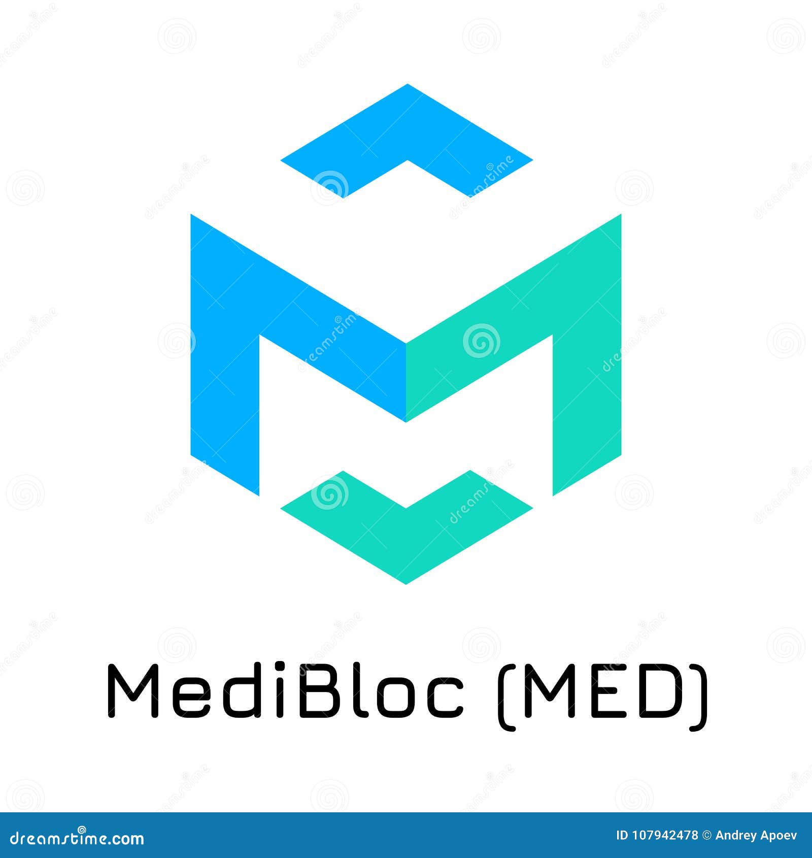 MED De MediBloc Moeda Cripto CI Da Ilustração Do Vetor Ilustração do