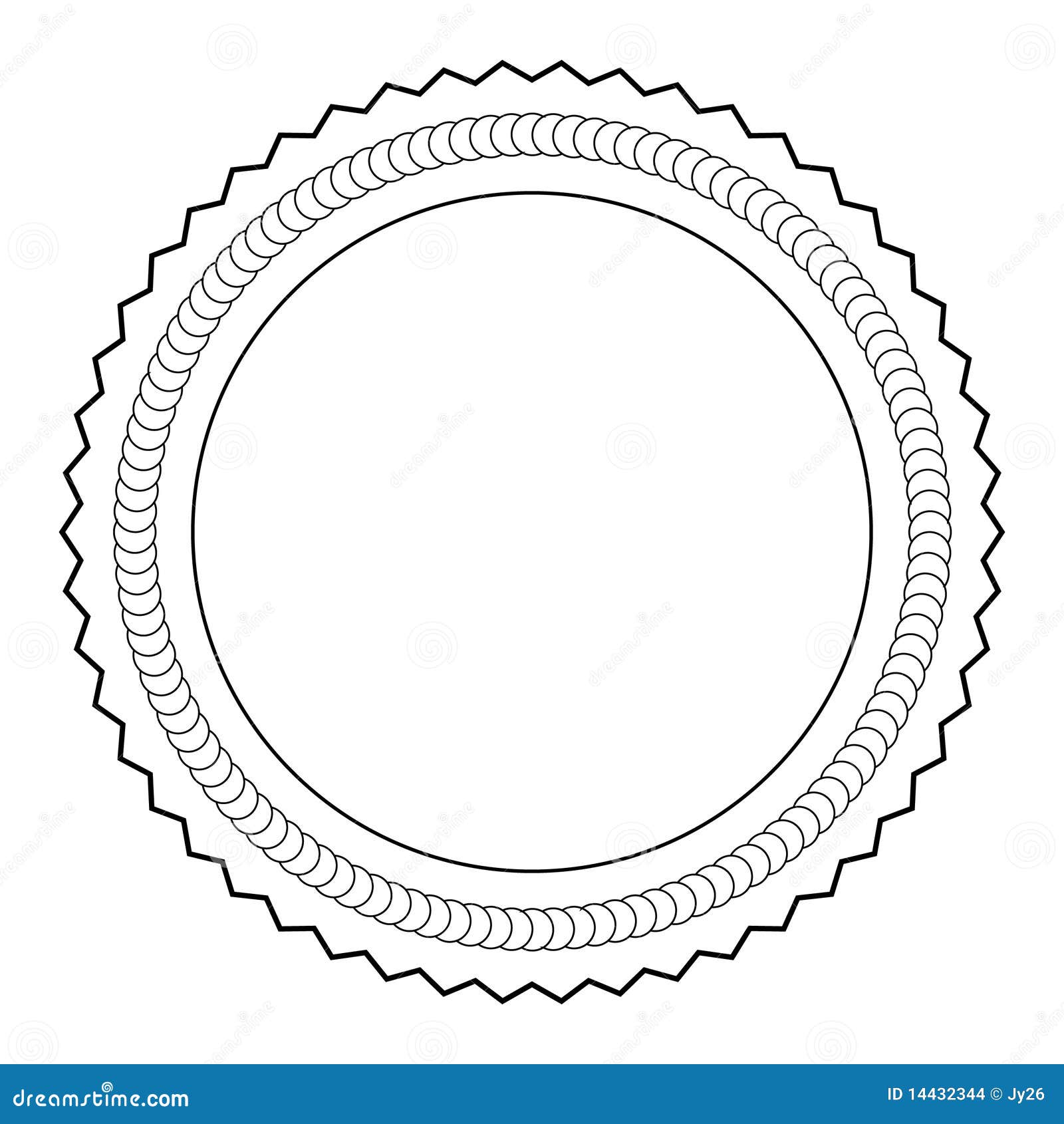 Medal outline stock vector. Illustration of medallion - 14432344