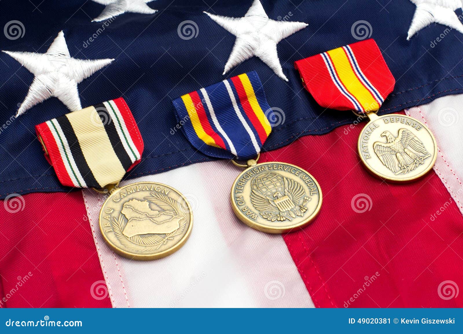 Medallas De Los Militares De La Bandera De Los E.E.U.U. Imagen de archivo -  Imagen de unido, global: 49020381