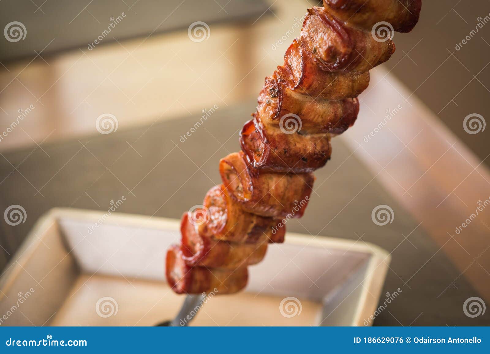 medallion, pork rolled in bacon served in churrascaria