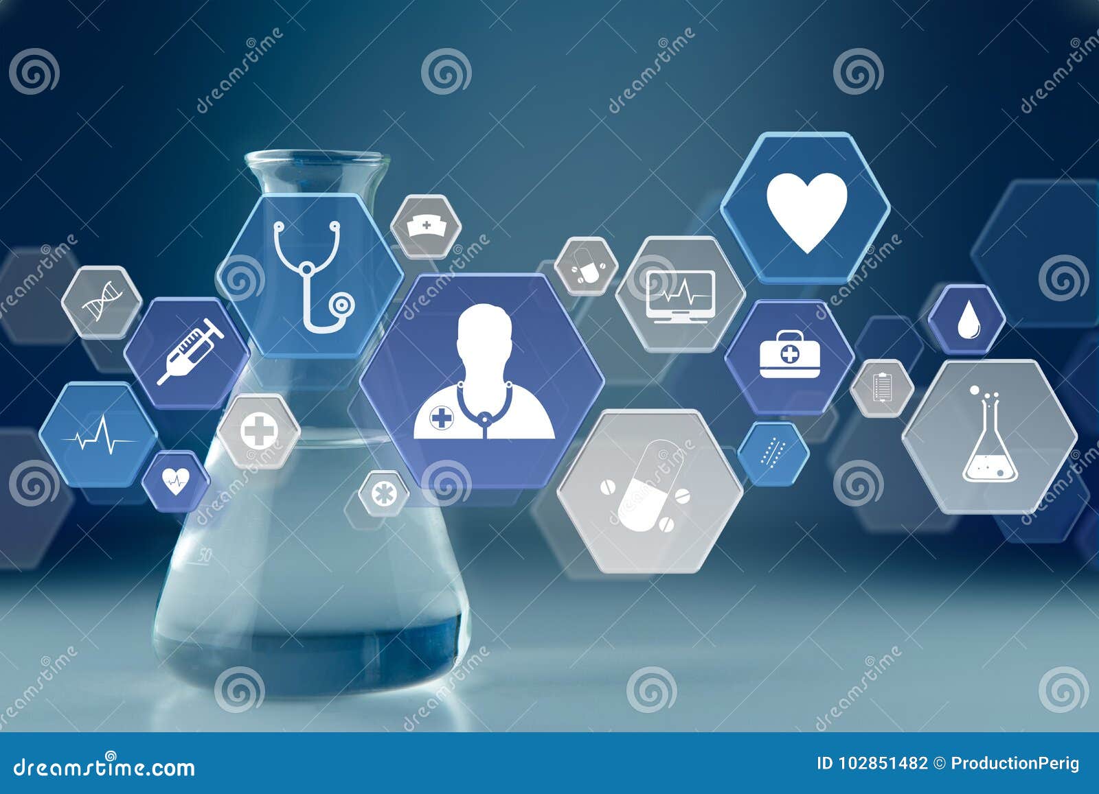 medecine and general healthcare icon displayed on a medical interface
