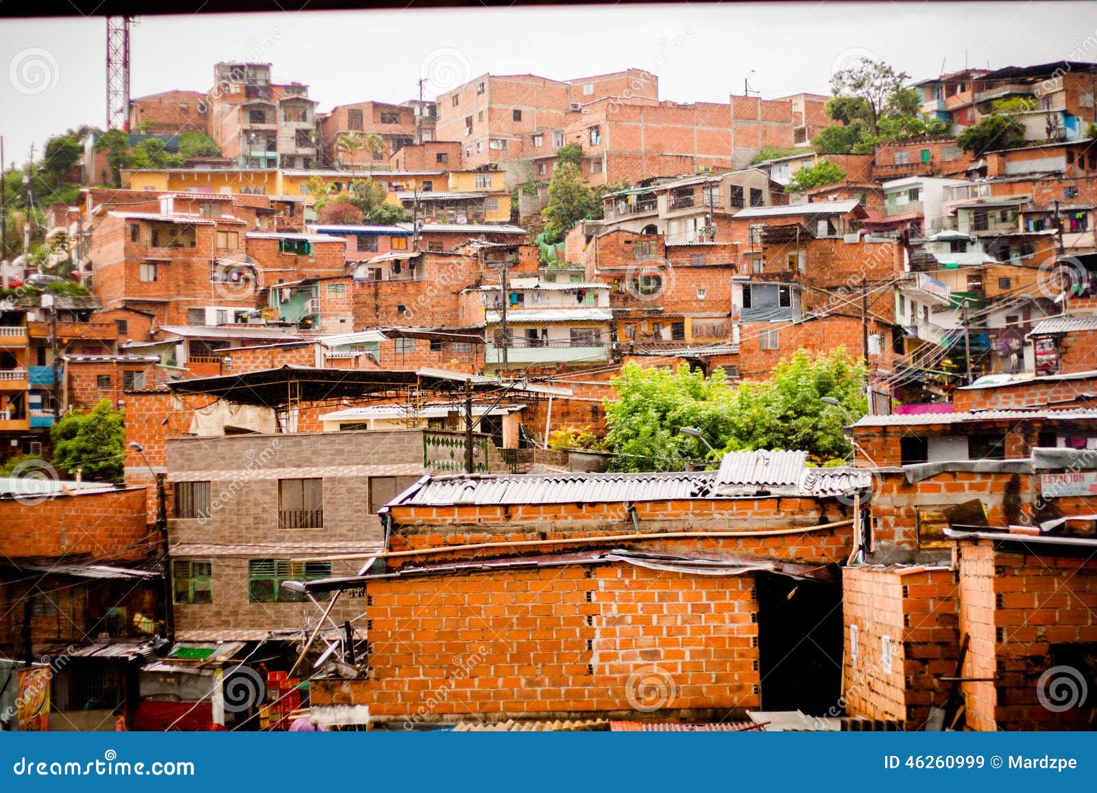 medellin city favela type housing near downtown