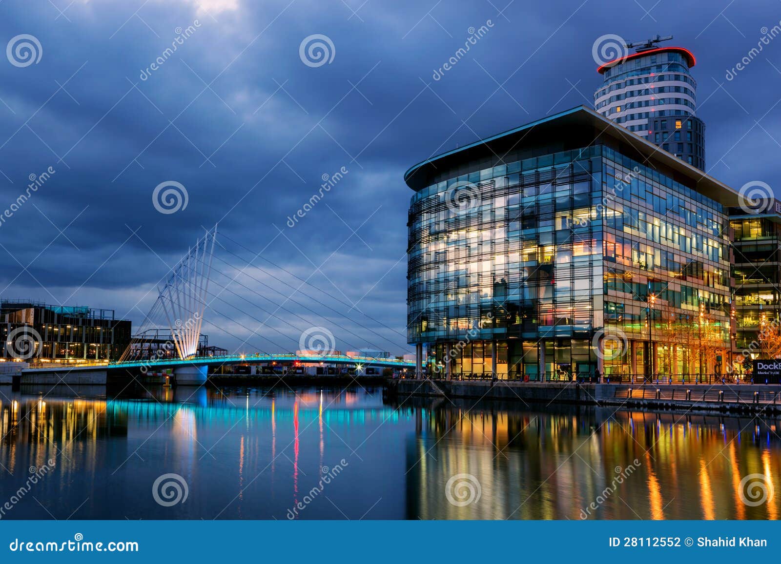 Media City full view editorial photography. Image of canal 28112552
