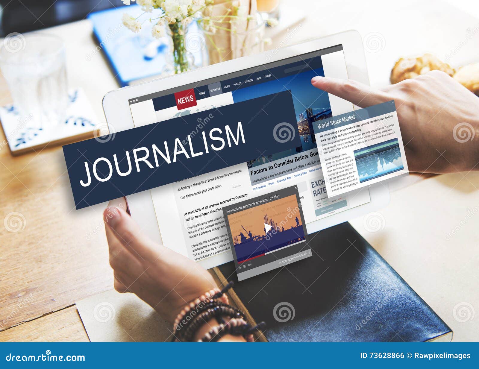 media journalism global daily news content concept