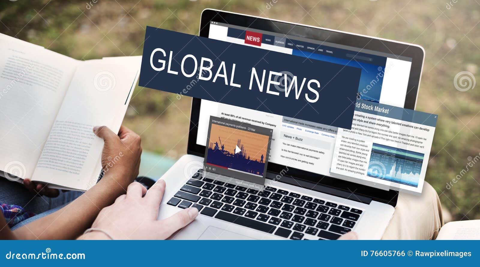 Media Journalism Global daily News Content Concept Stock Photo Image