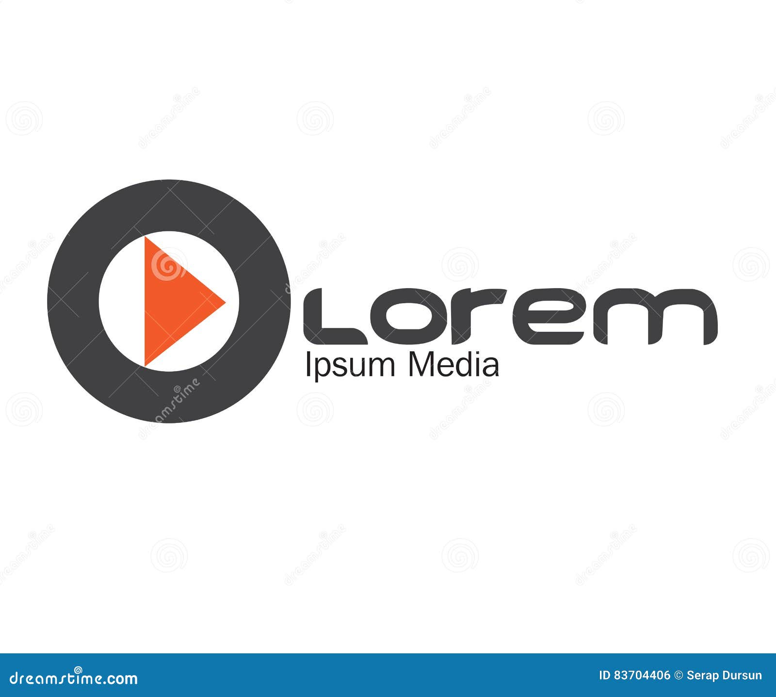 Media Logo Concept Design illustrazione vettoriale. Illustrazione di