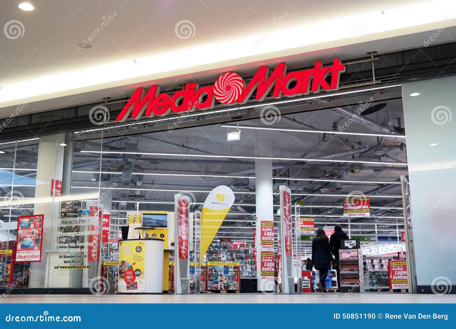 PAPENBURG, GERMANY - AUGUST 2015: Entry Of A Media Markt Store. Media Markt  Is A German Chain Of Stores Selling Consumer Electronics With Numerous At  Branches Throughout Europe And Asia. Stock Photo