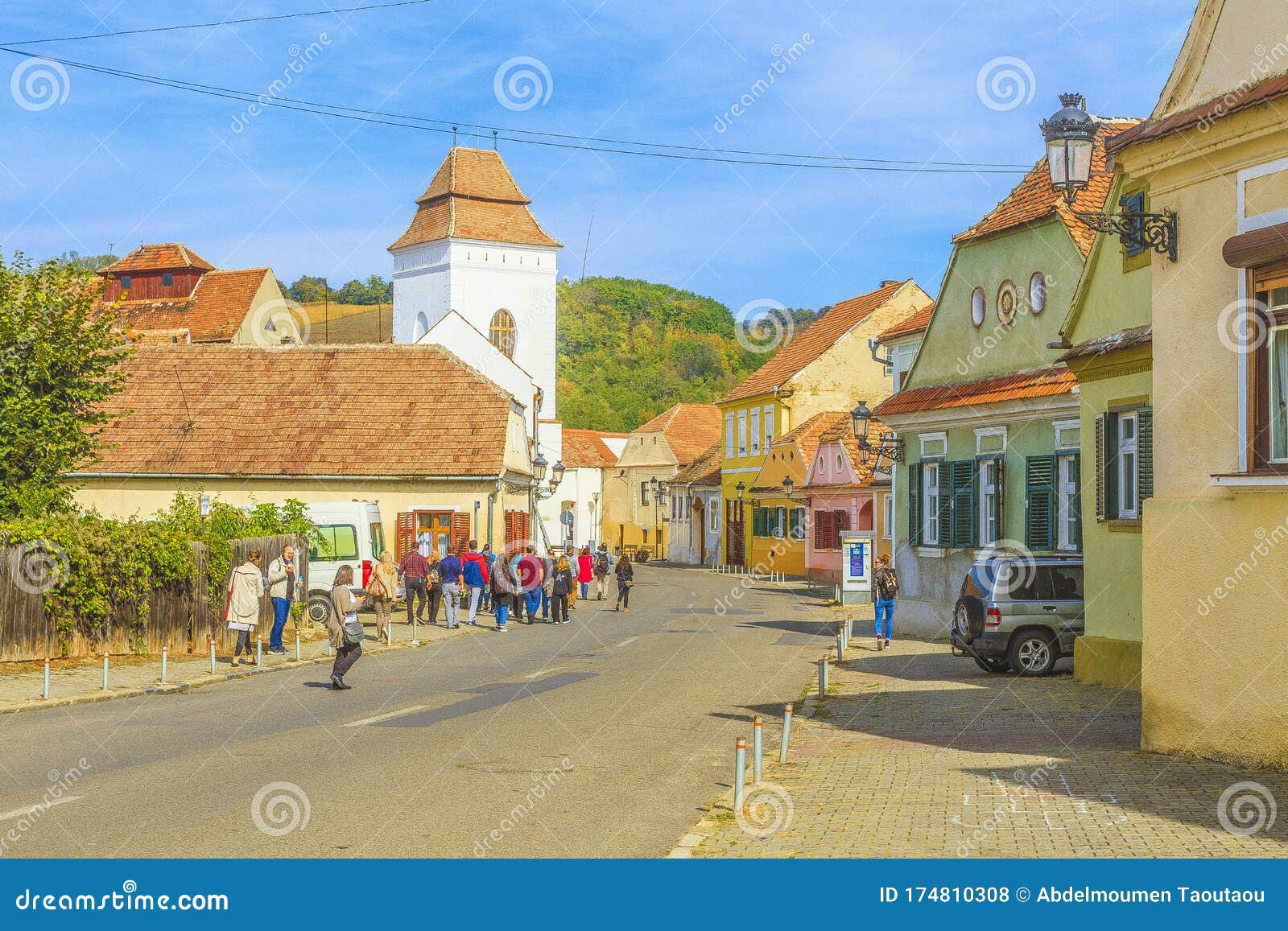 Medias city in Romania editorial stock photo. Image of history - 174810308