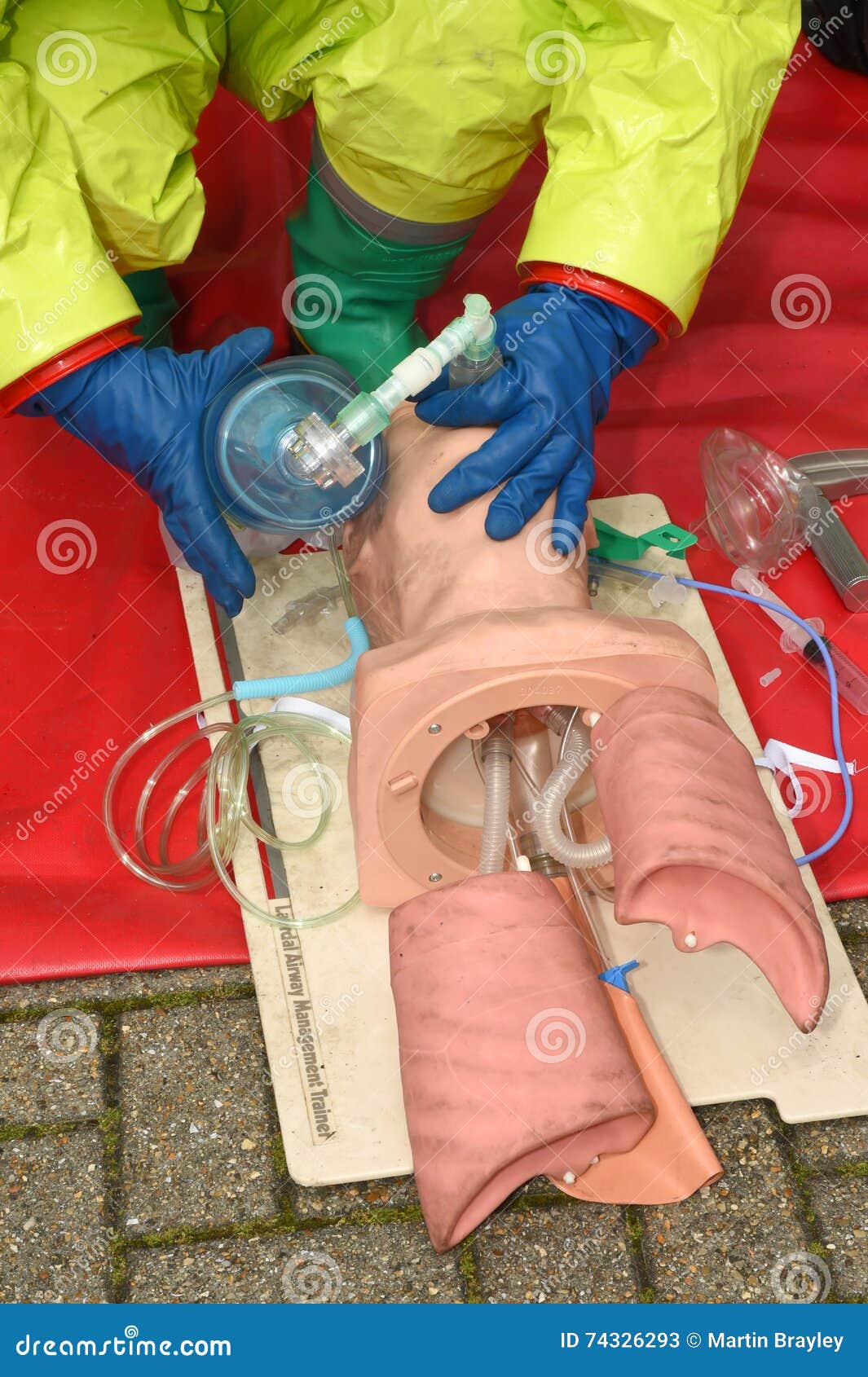 Medic in Breathing Apparatus and Protective Suit Practices