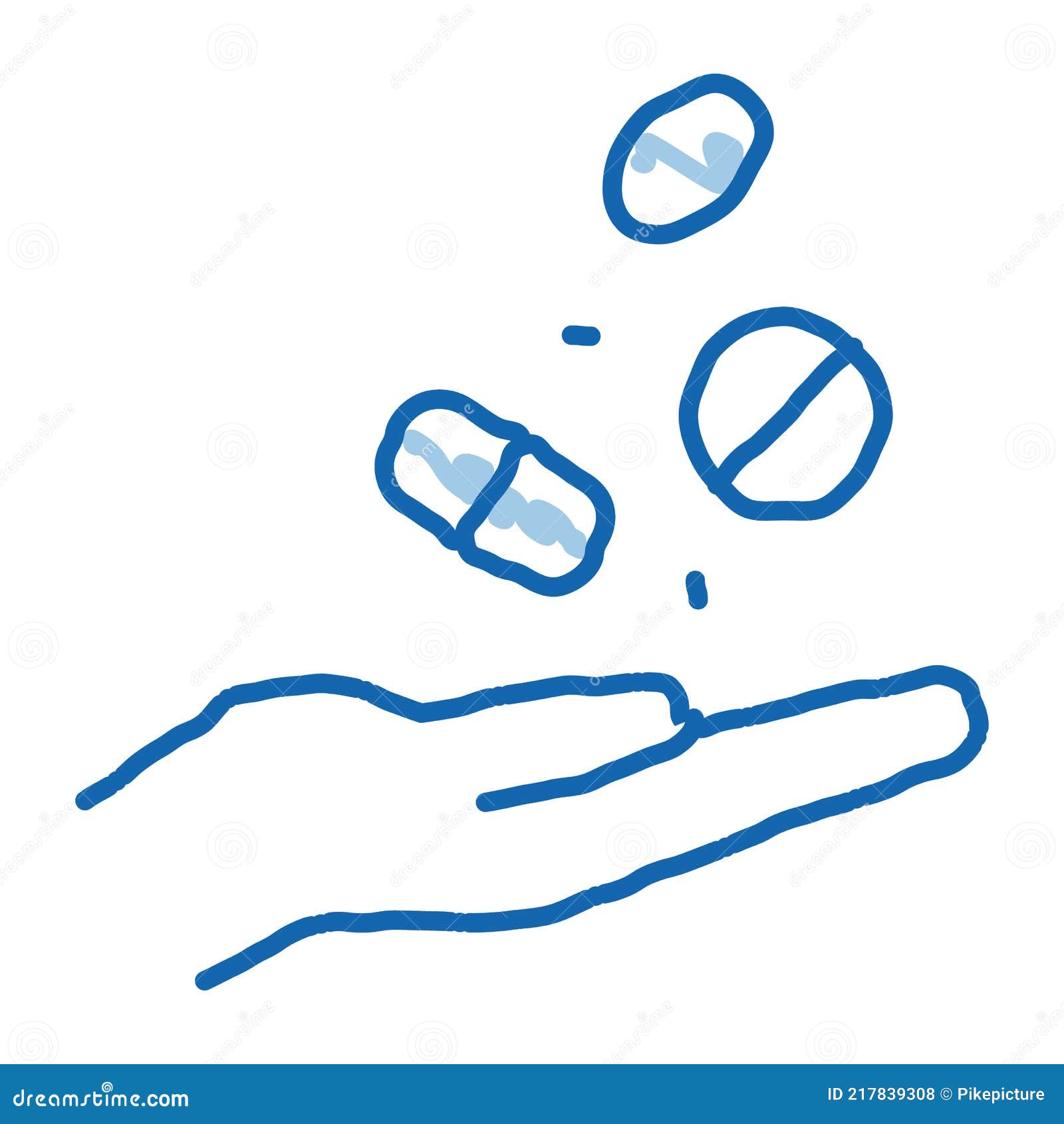 Ilustração De Comprimido De Medicamento Médico Desenhado à Mão