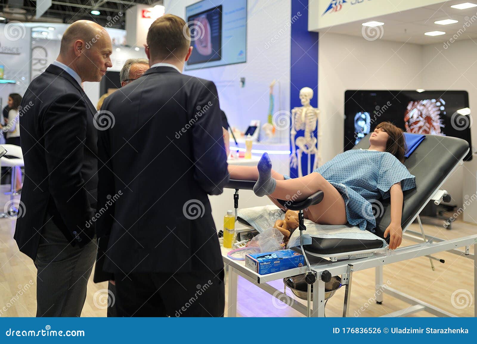 MEDICA Trade Fair, DUSSELDORF, GERMANY - NOVEMBER 2019, Simulator