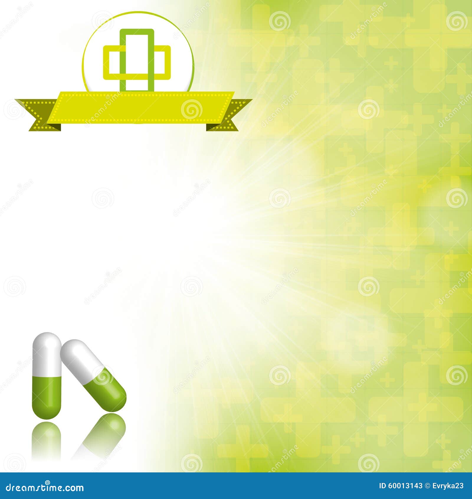 Medical Abstract Green White Background Stock Illustration