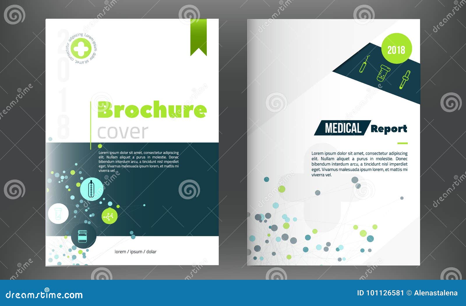 Medical Annual Report Template in Blue Green Color with Connection Regarding Medical Report Template Free Downloads