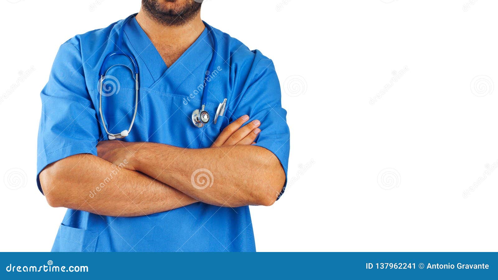 Medical Assistant with Stethoscope Stock Image Image of medic, arms 137962241