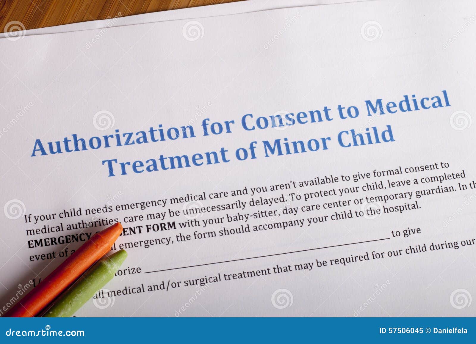 Medical Authorization To Treat Minor Child Medical Authorization To Treat Minor Child
