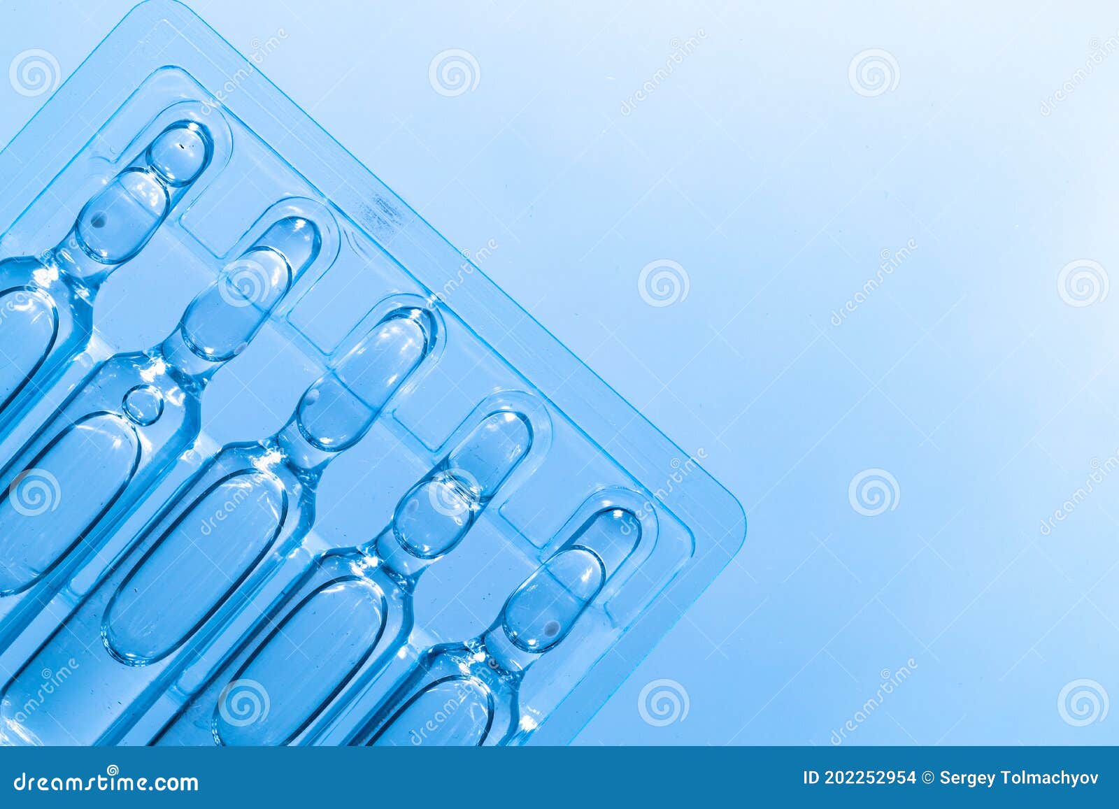 Medical Background of Ampule Vials for Injections Stock Photo Image