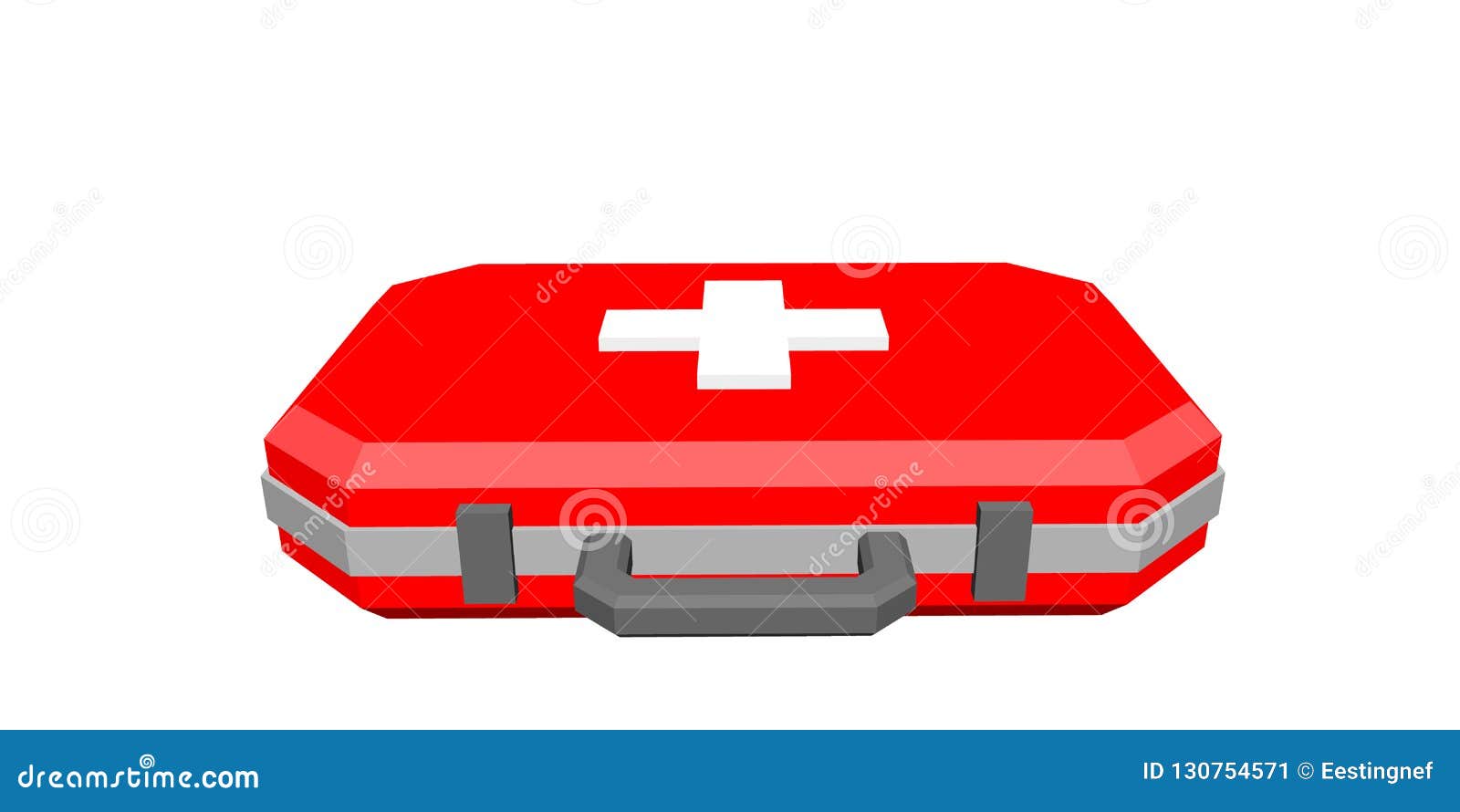 Medical Bag. Isolated on White Background. Vector Illustration. Stock