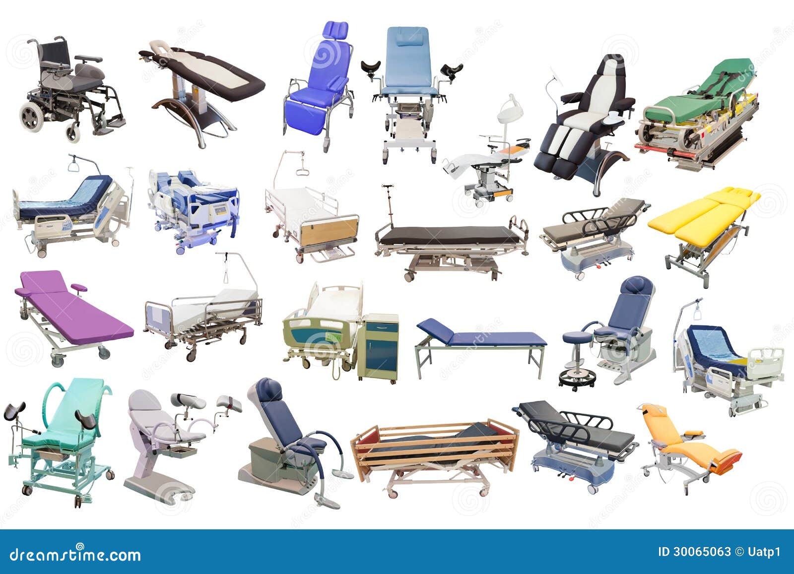 Medical beds and chairs stock image. Image of hospital 30065063