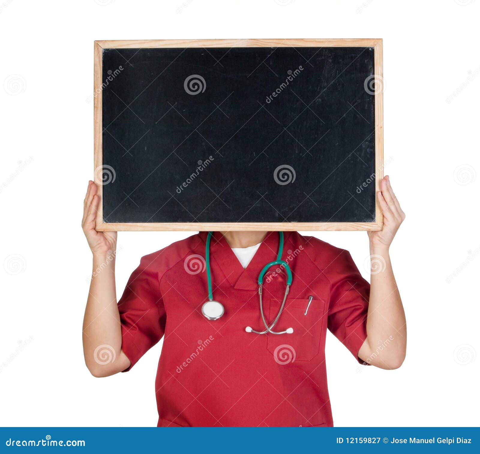 Medical with blackboard stock image. Image of portrait 12159827