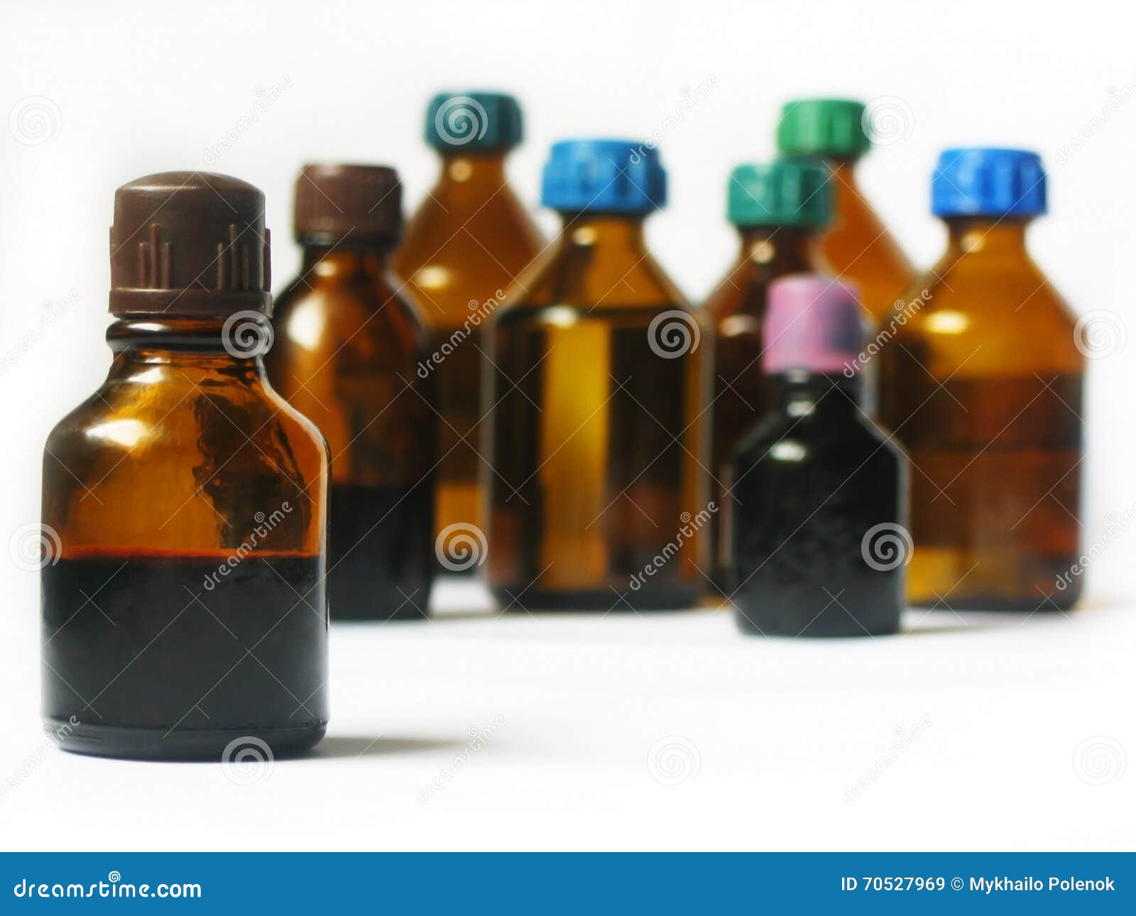 Medical Bottles Isolated on White Stock Image Image of drugs