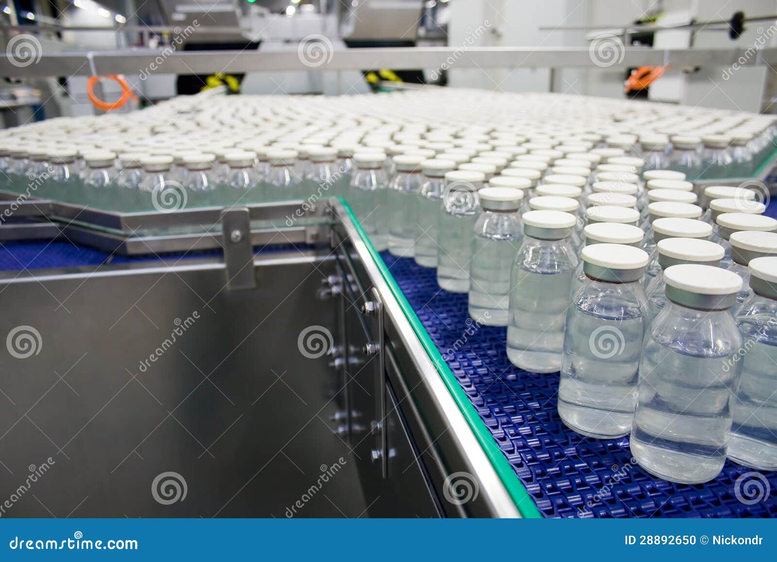medical bottles in pharmaceutical plant