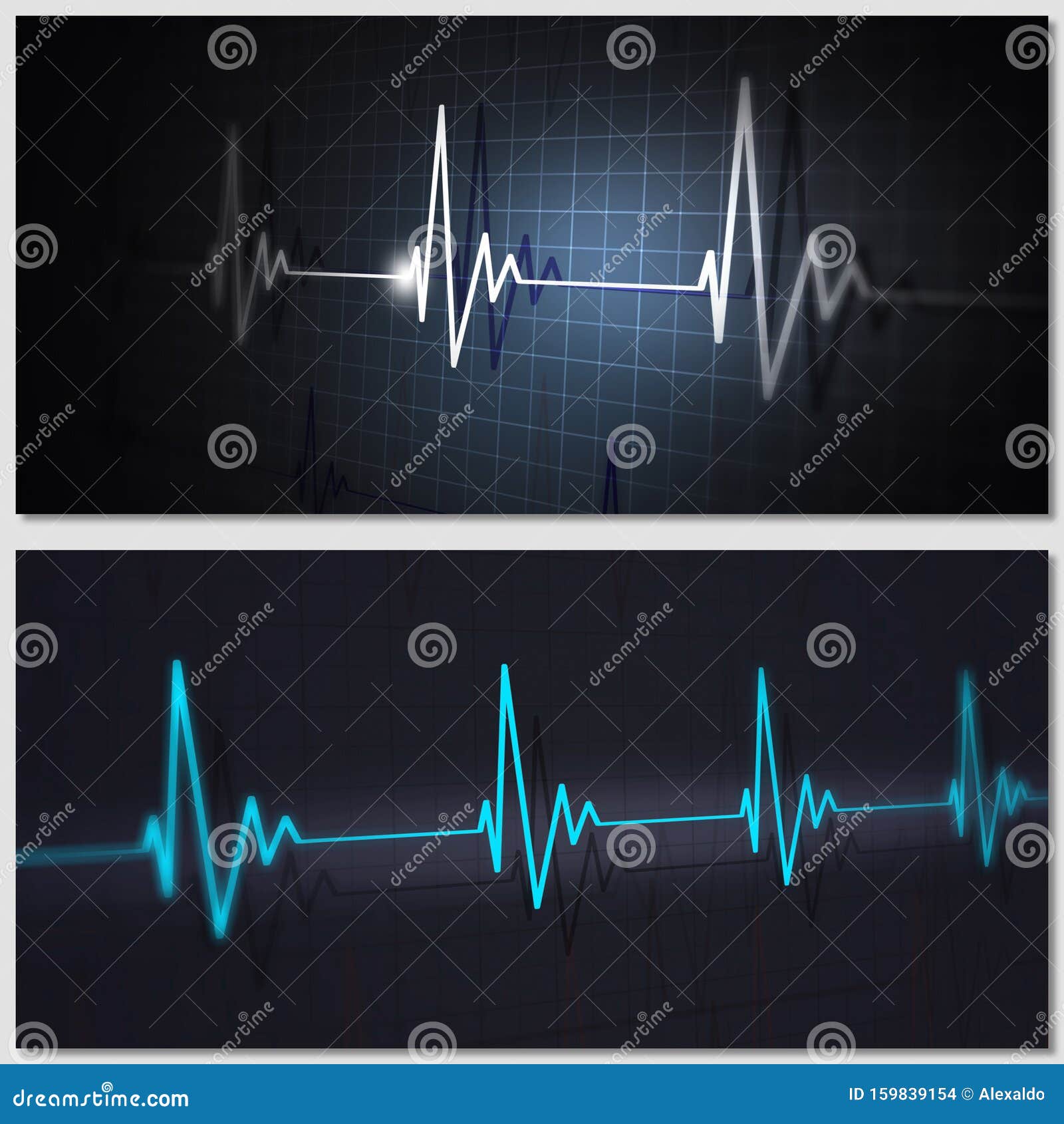 Medical cardiology banners stock photo. Image of beat 159839154