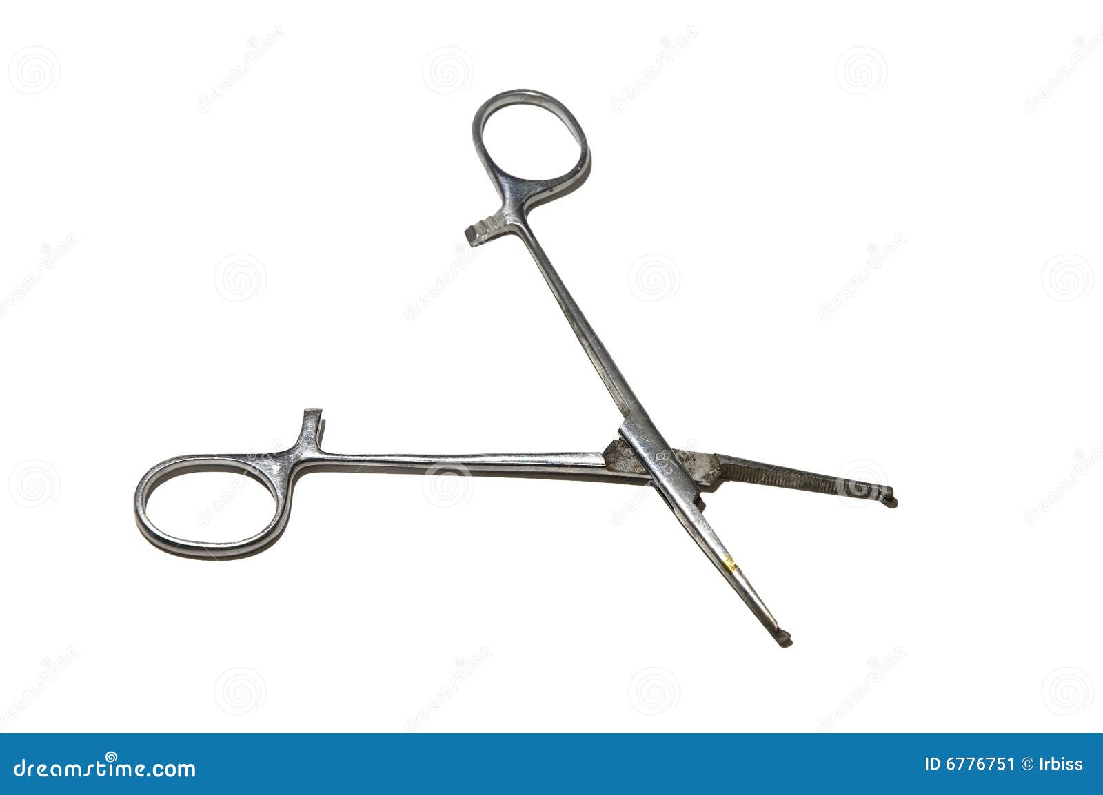 Medical clamp stock image. Image of white, isolated, treatment 6776751