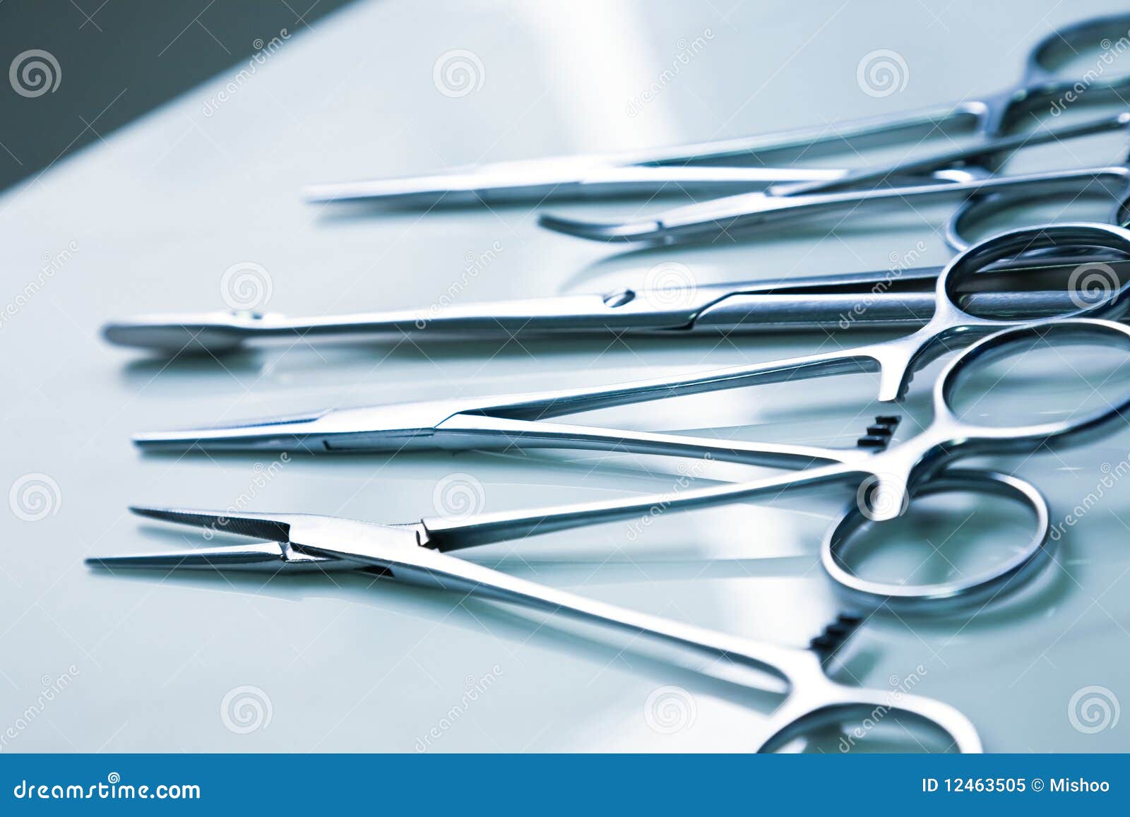 Medical clamp instruments stock image. Image of metal 12463505