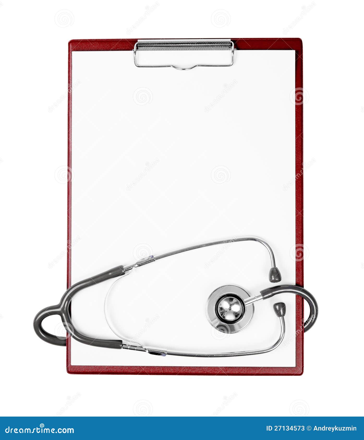 Medical Clipboard with Stethoscope As a Background Stock Image Image