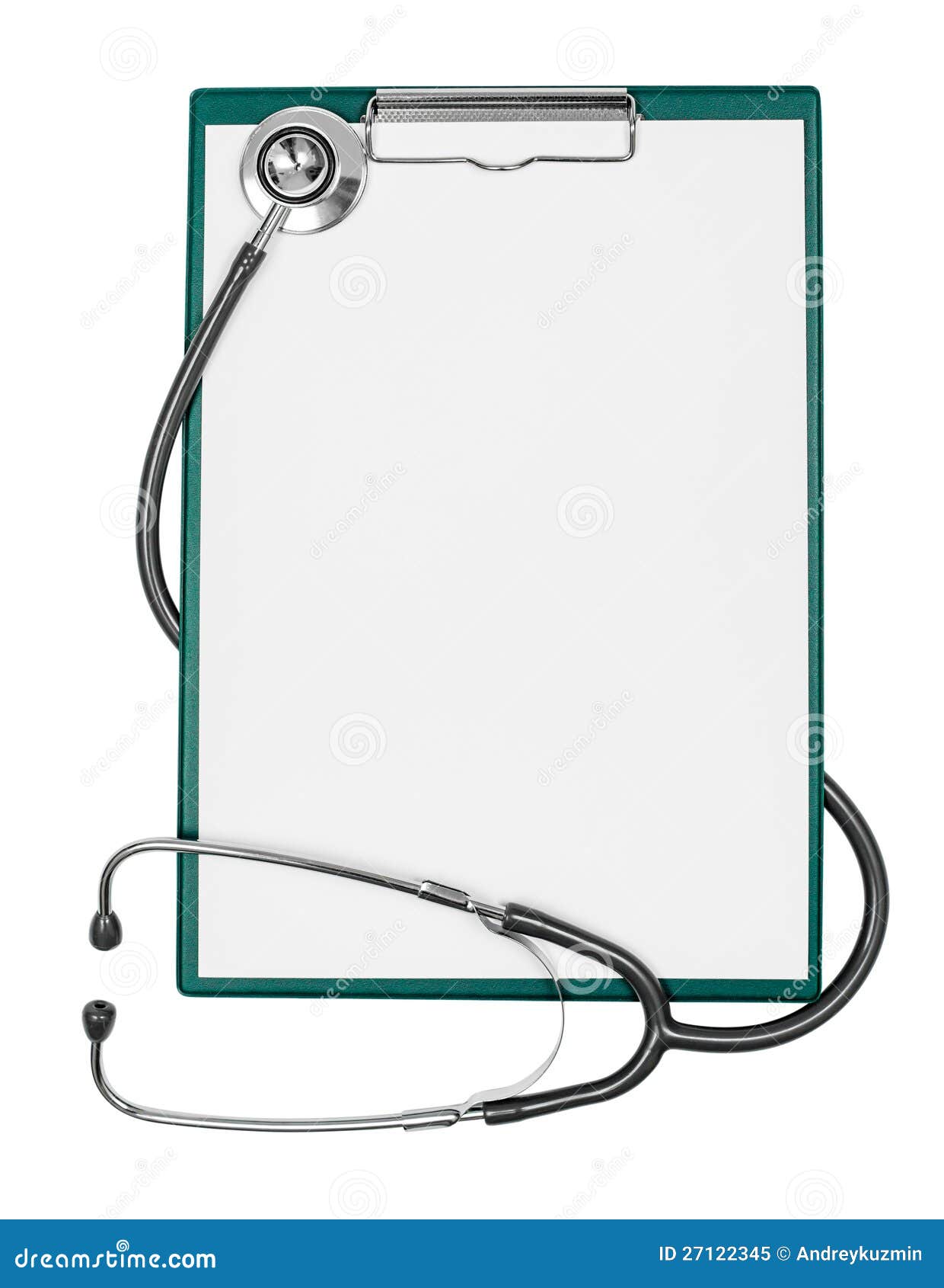 Medical Clipboard with Stethoscope Isolated Stock Image Image of copy, concept 27122345