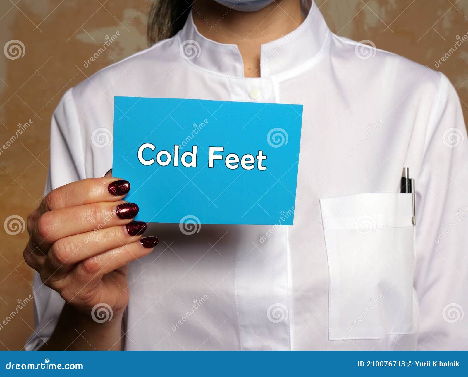 Medical Concept about Cold Feet with Phrase on the Piece of Paper Stock